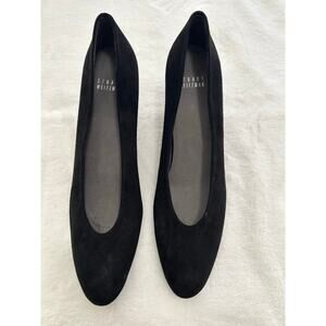 Stuart Weitzman Heel Shoes Wedge Black Suede Dress Pumps Spain Women's 8.5